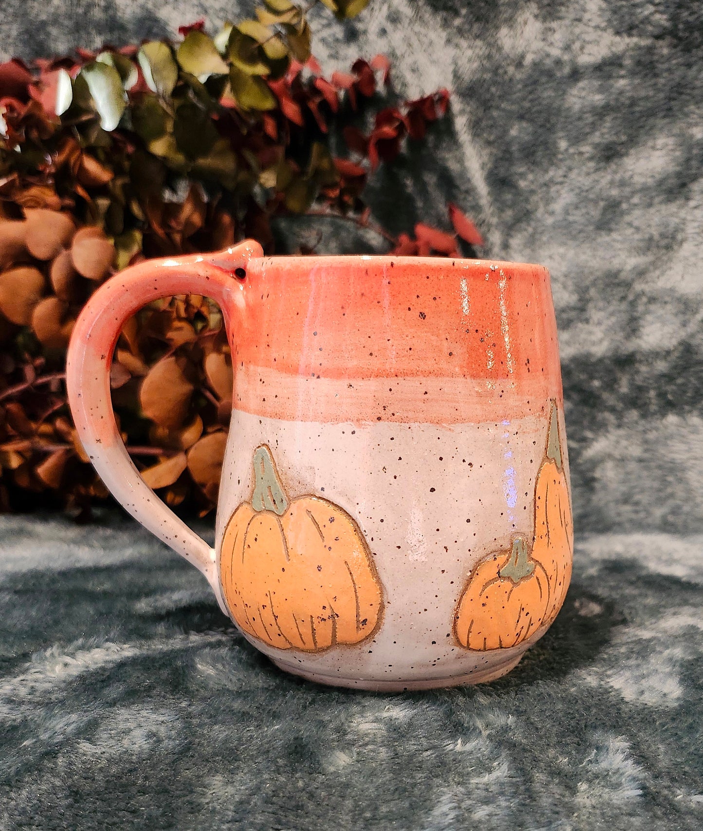 MED Painted Pumpkin Mug