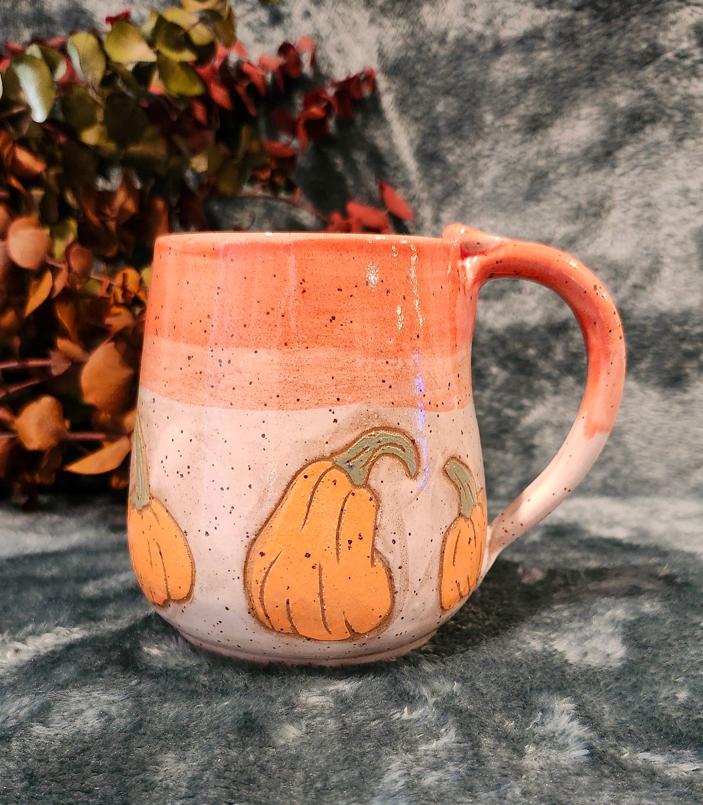 MED Painted Pumpkin Mug