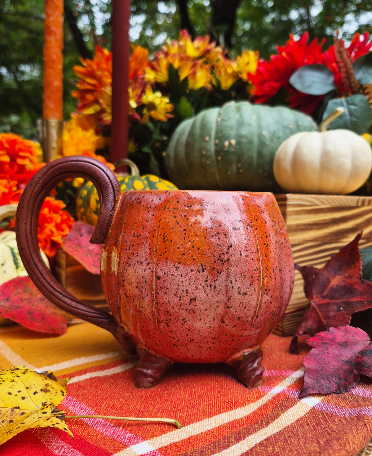 MED Pumpkin Cauldron Pink and Orange