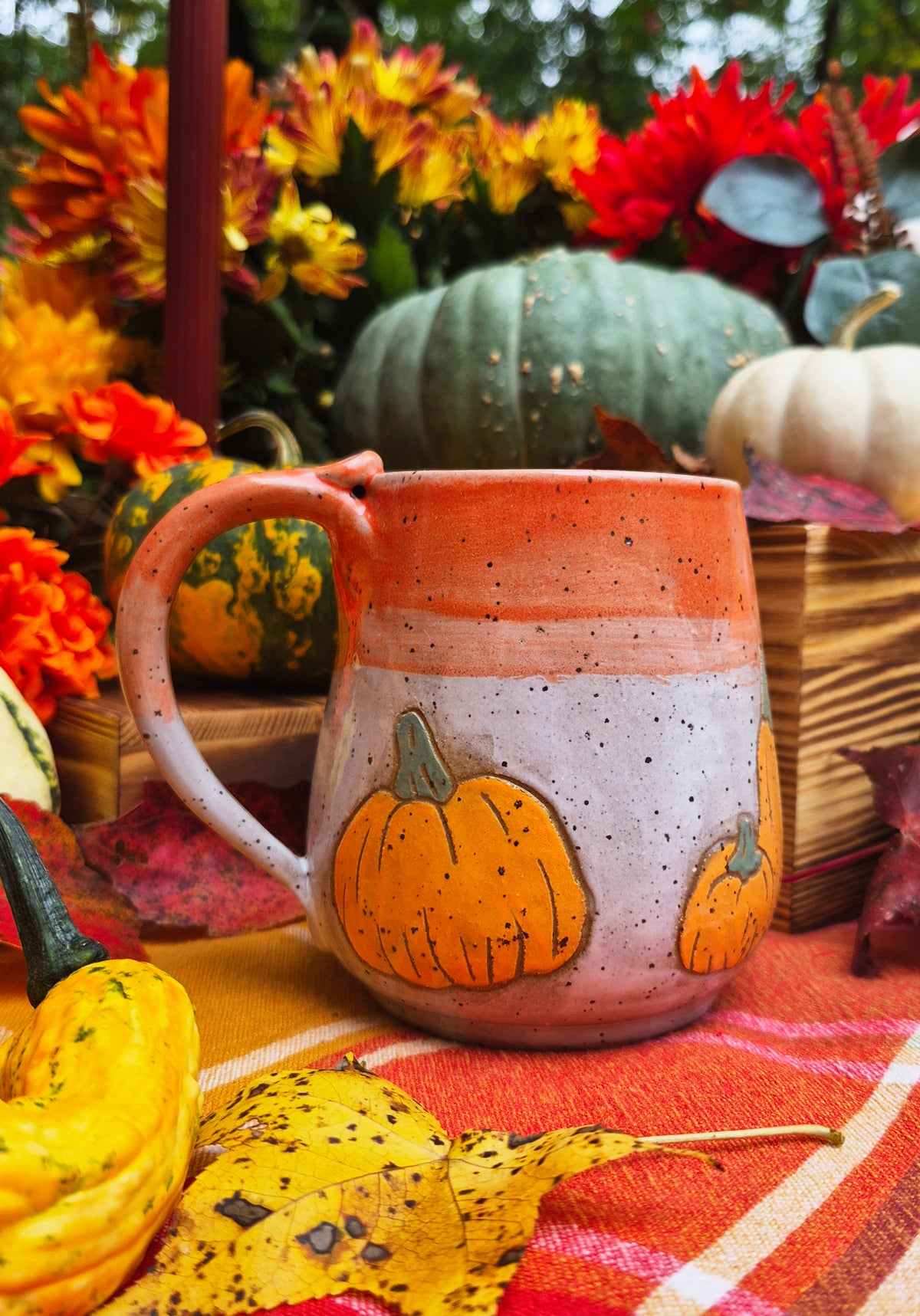 MED Painted Pumpkin Mug
