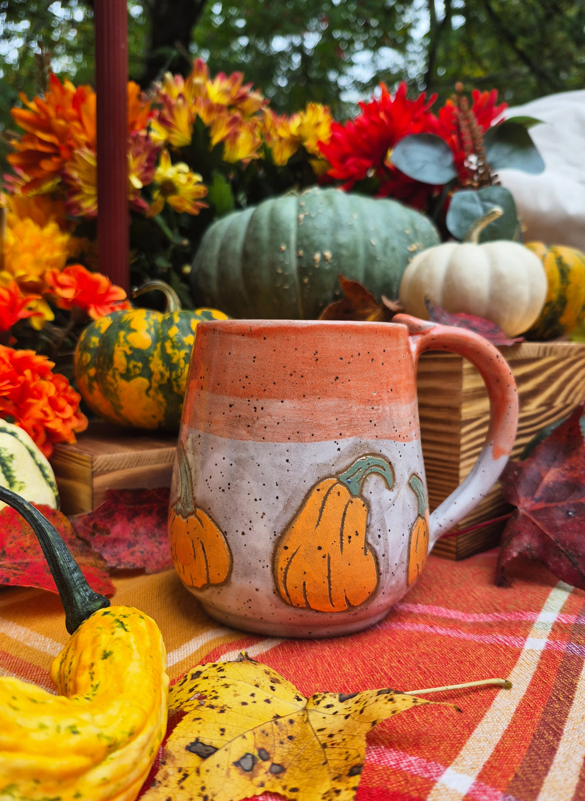 MED Painted Pumpkin Mug
